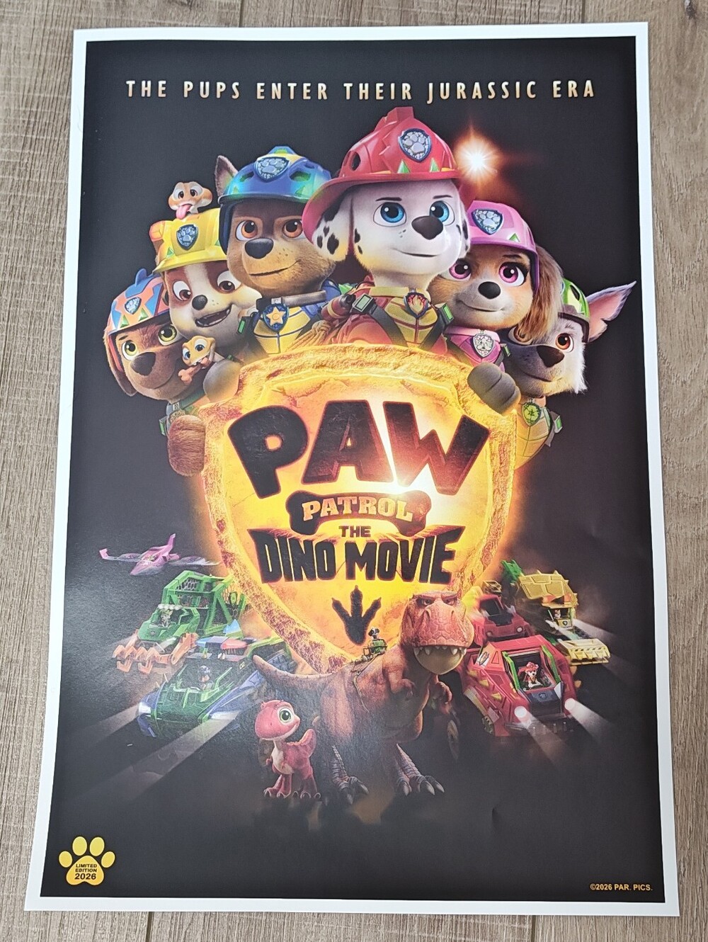 Paw Patrol Dino Movie Poster - Jurassic Era Style